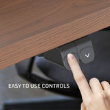 NNEMB Sit To Stand Up Standing Desk-140x60cm-72-118cm Electric Height Adjustable-70kg Load-Walnut Style/Black Frame