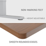NNEMB Sit To Stand Up Standing Desk-140x60cm-72-118cm Electric Height Adjustable-70kg Load-Walnut Style/Silver Frame