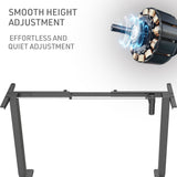 NNEMB Sit To Stand Up Standing Desk-120x60cm-72-118cm Electric Height Adjustable-70kg Load-White Oak Style/Black Frame