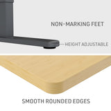 NNEMB Sit To Stand Up Standing Desk-120x60cm-72-118cm Electric Height Adjustable-70kg Load-White Oak Style/Black Frame