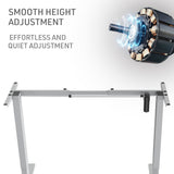 NNEMB Sit To Stand Up Standing Desk-140x60cm-72-118cm Electric Height Adjustable-70kg Load-White Oak Style/Silver Frame