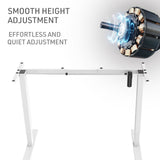 NNEMB Sit To Stand Up Standing Desk-120x60cm-72-118cm Electric Height Adjustable-70kg Load-Light Oak Style/White Frame