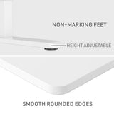 NNEMB Sit To Stand Up Standing Desk-120x60cm-72-118cm Electric Height Adjustable-70kg Load-Light Oak Style/White Frame