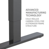 NNEMB Sit To Stand Up Standing Desk-120x60cm-72-118cm Electric Height Adjustable-70kg Load-White/Black Frame