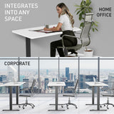 NNEMB Sit To Stand Up Standing Desk-120x60cm-72-118cm Electric Height Adjustable-70kg Load-White/Black Frame
