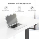 NNEMB Sit To Stand Up Standing Desk-120x60cm-72-118cm Electric Height Adjustable-70kg Load-White/Black Frame