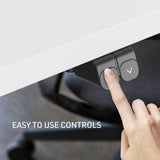 NNEMB Sit To Stand Up Standing Desk-140x60cm-72-118cm Electric Height Adjustable-70kg Load-White/Silver Frame