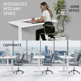 NNEMB Sit To Stand Up Standing Desk-120x60cm-72-118cm Electric Height Adjustable-70kg Load-White/White Frame