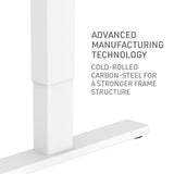 NNEMB Sit To Stand Up Standing Desk-120x60cm-72-118cm Electric Height Adjustable-70kg Load-White/White Frame