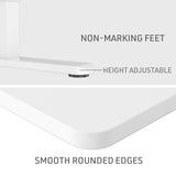 NNEMB Sit To Stand Up Standing Desk-120x60cm-72-118cm Electric Height Adjustable-70kg Rated-White/White Frame