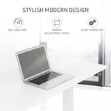 NNEMB Sit To Stand Up Standing Desk-120x60cm-72-118cm Electric Height Adjustable-70kg Rated-White/White Frame