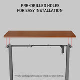 NNEMB 120 x 60cm Desktop for Height Adjustable Electric Standing Desk-Walnut Style