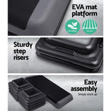 NNEDSZ Aerobic Step Exercise Stepper Risers Gym Cardio Fitness 5 Level Bench