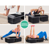 NNEDSZ Aerobic Step Exercise Stepper Risers Gym Cardio Fitness 5 Level Bench