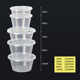 NNEDPE 50pcs 300ml Take Away Containers With Lids
