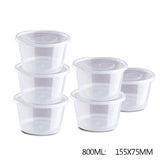 NNEDPE 50pcs Of Take Away Container & 50 Pcs Of Lids - 800ml