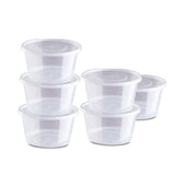 NNEDPE 50 X 750 Ml Take Away Containers Round With Lids