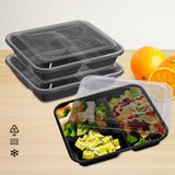 NNEDPE 10pcs Microwave Safe Plastic Meal Prep Container Lunch Box
