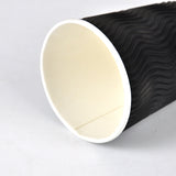 NNEDPE 200x Black Disposable Coffee Cups 12oz Multi Sets