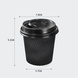 NNEDPE Disposable Coffee Cups Triple Wall 8oz 500pcs Black