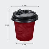 NNEDPE Disposable Coffee Cups Triple Wall 12oz 200pcs Red