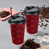 NNEDPE 200x Red Disposable Coffee Cups 16oz Multi Sets