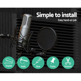 NNEDSZ 20pcs Studio Acoustic Foam Sound Absorption Proofing Panels 30x30cm Black Wedge