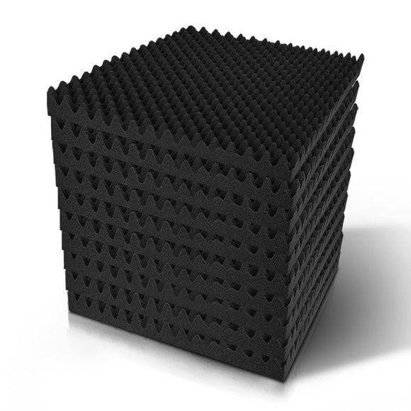 NNEDSZ 20pcs Studio Acoustic Foam Sound Absorption Proofing Panels 50x50cm Black Eggshell
