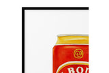NNEKG Melbourne Bitter Tinnie Beer Painting Wall Art A1 Black Frame (84 x 59)
