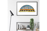 NNEKG Flinders Street Station Clocks Painting Wall Art A1 Black Frame (84 x 59)