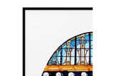 NNEKG Flinders Street Station Clocks Painting Wall Art A1 Black Frame (84 x 59)
