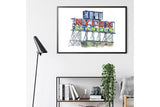NNEKG Nylex Sign Richmond Melbourne Painting Wall Art B1 Black Frame (70 x 100)