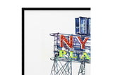 NNEKG Nylex Sign Richmond Melbourne Painting Wall Art B1 Black Frame (70 x 100)