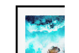 NNEKG Bondi Sea Baths Sydney Painting Artwork Wall Art B1 Black Frame (70 x 100)