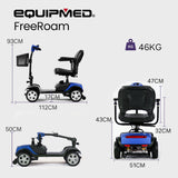 NNEMB FreeRoam Electric Motorised Mobility Scooter-Blue