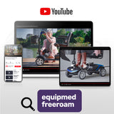 NNEMB FreeRoam Electric Motorised Mobility Scooter-Blue