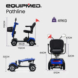 NNEMB Electric Mobility Scooter For Elderly Blue