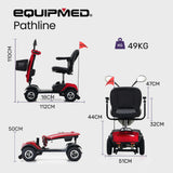 NNEMB Electric Mobility Scooter For Elderly Red