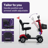 NNEMB Electric Mobility Scooter For Elderly Red