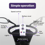 NNEMB Electric Mobility Scooter For Elderly Silver