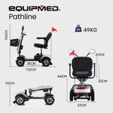 NNEMB Electric Mobility Scooter For Elderly Silver