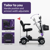 NNEMB Electric Mobility Scooter For Elderly Silver