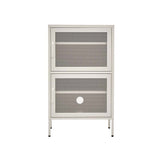 NNEDSZ Double Mesh Door Storage Cabinet Organizer Bedroom White