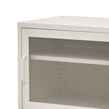 NNEDSZ Double Mesh Door Storage Cabinet Organizer Bedroom White
