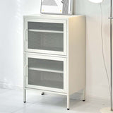NNEDSZ Double Mesh Door Storage Cabinet Organizer Bedroom White