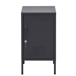 NNEDSZ Mini Metal Locker Storage Shelf Organizer Cabinet Bedroom Black