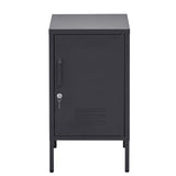 NNEDSZ Mini Metal Locker Storage Shelf Organizer Cabinet Bedroom Black