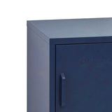 NNEDSZ Mini Metal Locker Storage Shelf Organizer Cabinet Bedroom Blue