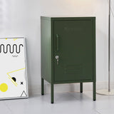 NNEDSZ Mini Metal Locker Storage Shelf Organizer Cabinet Bedroom Green