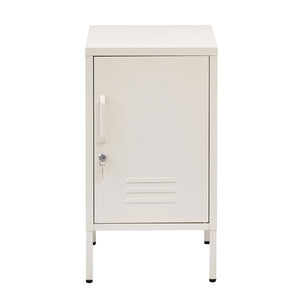 NNEDSZ Mini Metal Locker Storage Shelf Organizer Cabinet Bedroom White